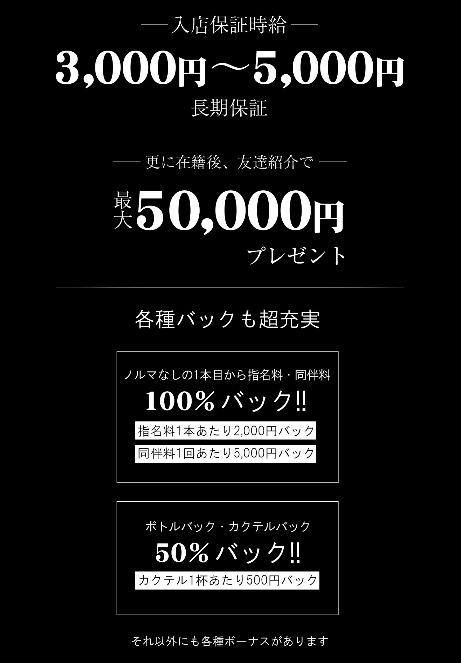 「ASIAN CLUB 美ら 松本」のキャスト求人の金額詳細