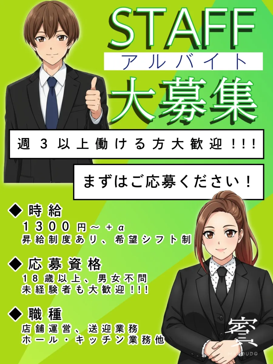 2番目のニュース記事「急募!!!スタッフ募集★の画像